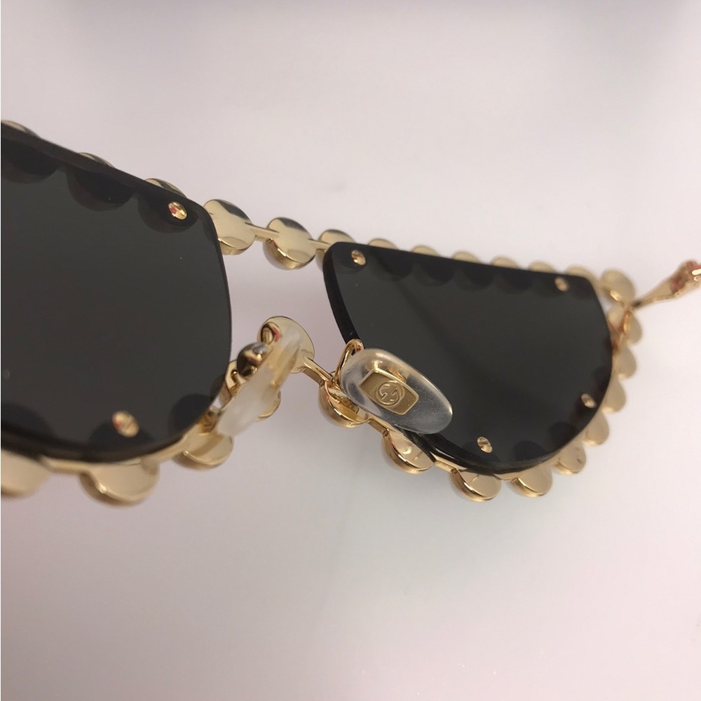 GUCCI HOLLYWOOD FOREVER GG0364S 004 GOLD WITH PEARL - Picture 15 of 17